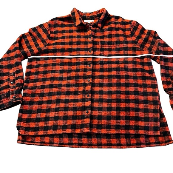 MADEWELL WOMEN’S RED & BLACK CHECKERED FLANNEL BUTTON DOWN SIZE XL - Picture 5 of 10